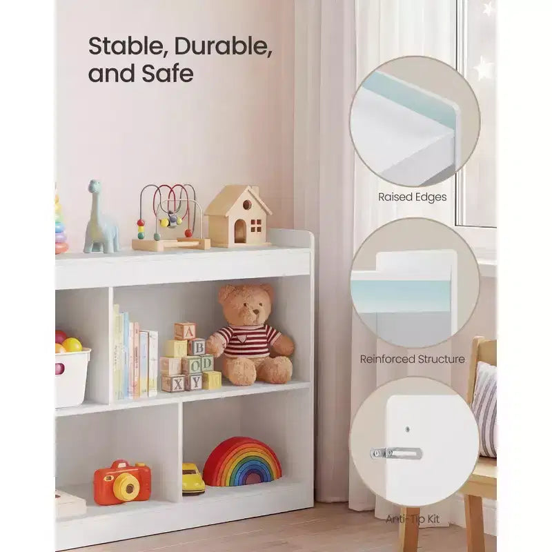 Étagère de rangement pour jouets pour enfants SONGMICS, étagère Montessori avec 5 compartiments ouverts, pour chambre d'enfant, salle de jeux, 30 x 112,2 x 65 cm