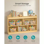 Étagère de rangement pour jouets pour enfants SONGMICS, étagère Montessori avec 5 compartiments ouverts, pour chambre d'enfant, salle de jeux, 30 x 112,2 x 65 cm