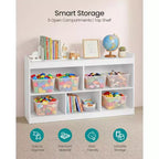 Étagère de rangement pour jouets pour enfants SONGMICS, étagère Montessori avec 5 compartiments ouverts, pour chambre d'enfant, salle de jeux, 30 x 112,2 x 65 cm