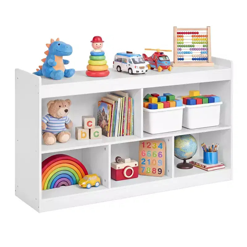 Étagère de rangement pour jouets pour enfants SONGMICS, étagère Montessori avec 5 compartiments ouverts, pour chambre d'enfant, salle de jeux, 30 x 112,2 x 65 cm