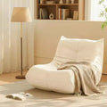 Giant Bean Bag Chair Lazy Floor Sofa, Memory Foam Fireside Sofa for Adults, Big Beanbag Faux Leather Armless Chair for Living Room Bedroom Dorm Office