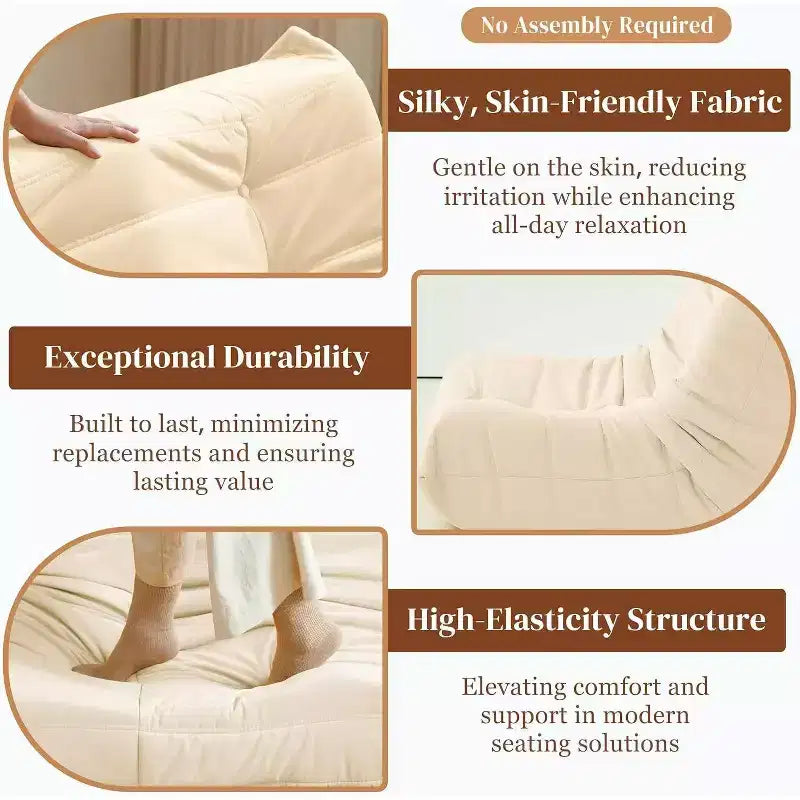 Canapé géant poire pour le sol, canapé paresseux en mousse à mémoire de forme pour adultes, grand pouf en simili cuir sans accoudoirs pour salon, chambre, dortoir, bureau