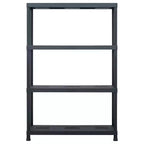 vidaXL Étagères de rangement 2 pcs Noir 220 kg 90x40x138 cm Plastique