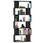 vidaXL Bibliothèque Noir Bois d'ingénierie 80 x 24 x 192 cm