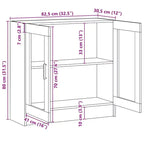 vidaXL Vitrine Chêne Sonoma Bois d'ingénierie, verre Moyen