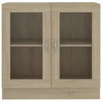 vidaXL Vitrine Chêne Sonoma Bois d'ingénierie, verre Moyen
