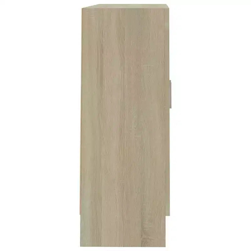 vidaXL Vitrine Chêne Sonoma Bois d'ingénierie, verre Moyen