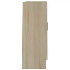 vidaXL Vitrine Chêne Sonoma Bois d'ingénierie, verre Moyen
