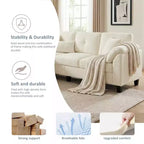 Dyonery 79 Canapé Sectionnel en Chenille en Forme de L Petit Canapé avec Accoudoirs Oreillers, Pouf de Rangement, Canapés 4 Places pour Salon, Appartement, Chambre