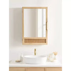 Armoire de toilette miroir en rotin Kate et Laurel Ori