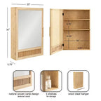 Armoire de toilette miroir en rotin Kate et Laurel Ori