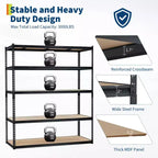 Étagère de garage, capacité de 1 134 kg, étagères de rangement réglables en acier, rayonnages de rangement robustes pour sous-sol, entrepôt, atelier