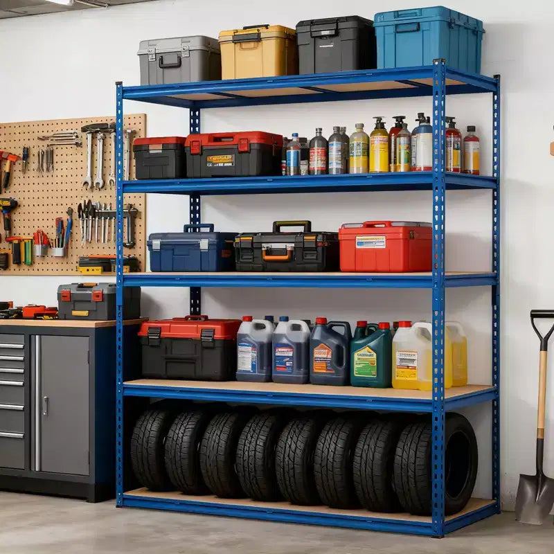 Étagère de garage, capacité de 1 134 kg, étagères de rangement réglables en acier, rayonnages de rangement robustes pour sous-sol, entrepôt, atelier