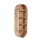 Kate and Laurel Hutton Wood Capsule Wall Shelf, Natural, 13x33