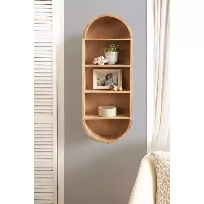 Étagère Murale Capsule Kate and Laurel Hutton Wood, Naturel, 13x33