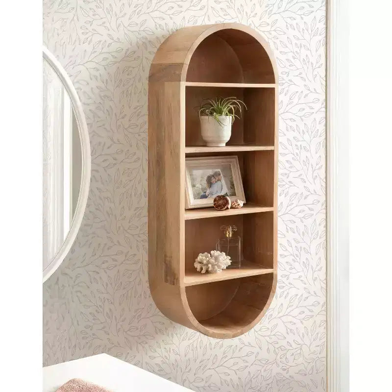 Étagère Murale Capsule Kate and Laurel Hutton Wood, Naturel, 13x33