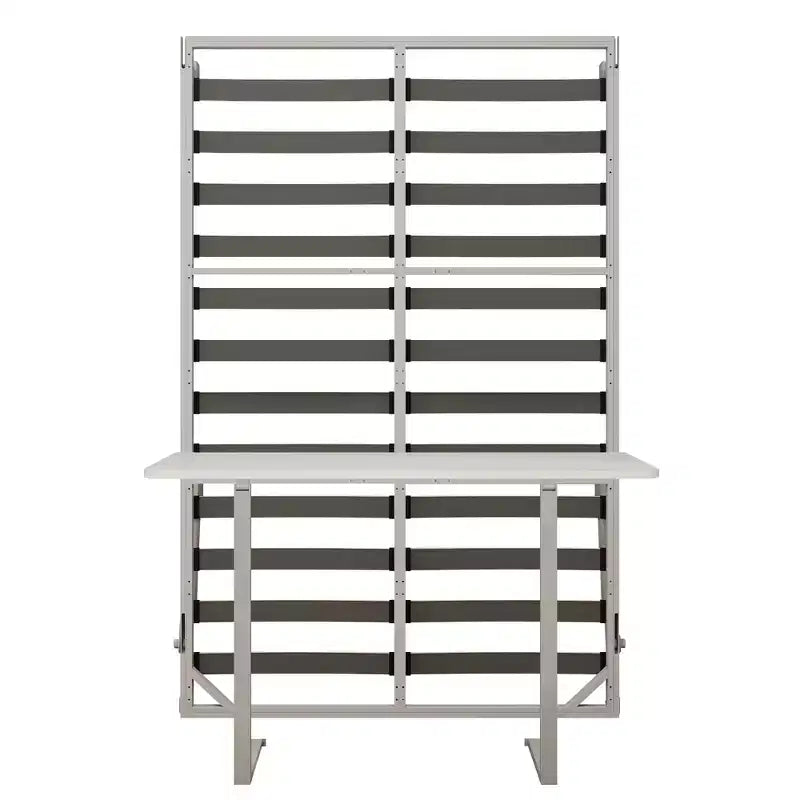 Cadre de lit convertible moderne GDFStudio Flora de taille Queen avec panneau de bureau
