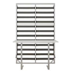 Cadre de lit convertible moderne GDFStudio Flora de taille Queen avec panneau de bureau