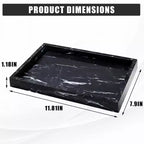 Élégant plateau de rangement à bijoux en marbre naturel, cadeau fête des mères, plateau en marbre véritable pour coiffeuse, salle de bain, décoration intérieure