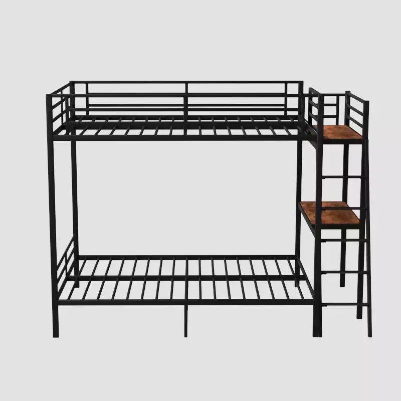Lit superposé métallique pleine grandeur moderne Luxystar avec bureau intégré pour chambre et dortoir,