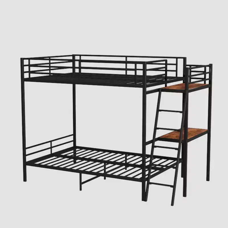 Lit superposé métallique pleine grandeur moderne Luxystar avec bureau intégré pour chambre et dortoir,