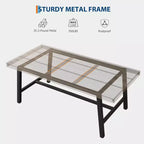 Table de salle à manger industrielle pour 6 à 8 personnes, table de cuisine de 180 cm de long avec cadre métallique robuste, pour bureau à domicile