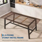 Table de salle à manger industrielle pour 6 à 8 personnes, table de cuisine de 180 cm de long avec cadre métallique robuste, pour bureau à domicile