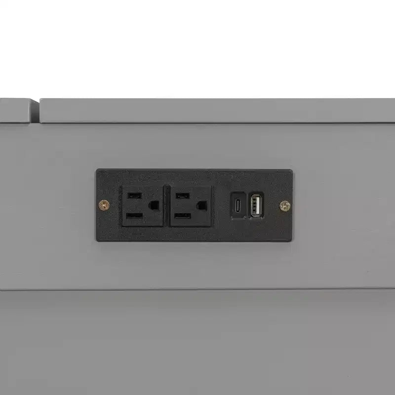 Lit escamotable Queen Size, Lit armoire pliable avec tiroir et station de charge pour chambre, salon - ModernLuxe