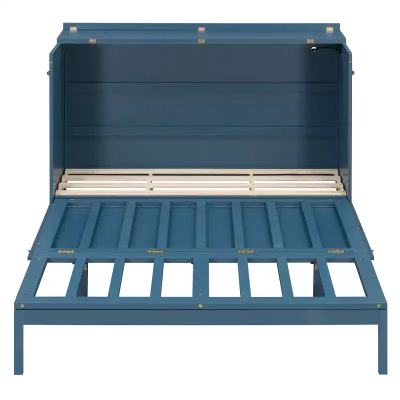 Lit escamotable Queen Size, Lit armoire pliable avec tiroir et station de charge pour chambre, salon - ModernLuxe