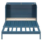 Lit escamotable Queen Size, Lit armoire pliable avec tiroir et station de charge pour chambre, salon - ModernLuxe