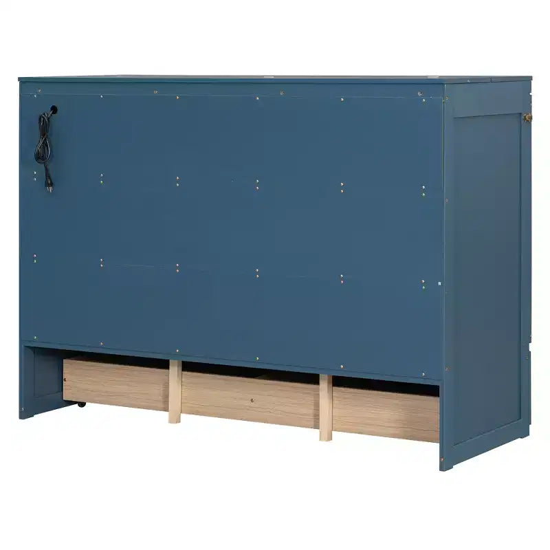 Lit escamotable Queen Size, Lit armoire pliable avec tiroir et station de charge pour chambre, salon - ModernLuxe