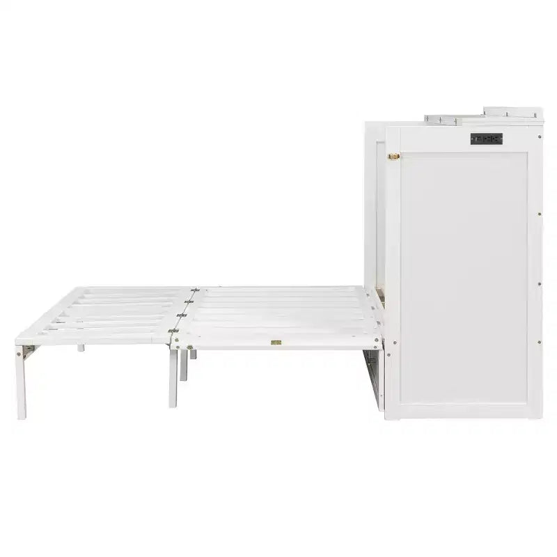 Lit escamotable Queen Size, Lit armoire pliable avec tiroir et station de charge pour chambre, salon - ModernLuxe