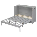 Lit escamotable Queen Size, Lit armoire pliable avec tiroir et station de charge pour chambre, salon - ModernLuxe