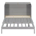 Lit escamotable Queen Size, Lit armoire pliable avec tiroir et station de charge pour chambre, salon - ModernLuxe