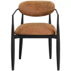 Chaises de salle à manger Riccio de Meridian Furniture avec accoudoirs et revêtement en tissu haute performance (lot de 2)