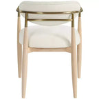 Chaises de salle à manger Riccio de Meridian Furniture avec accoudoirs et revêtement en tissu haute performance (lot de 2)