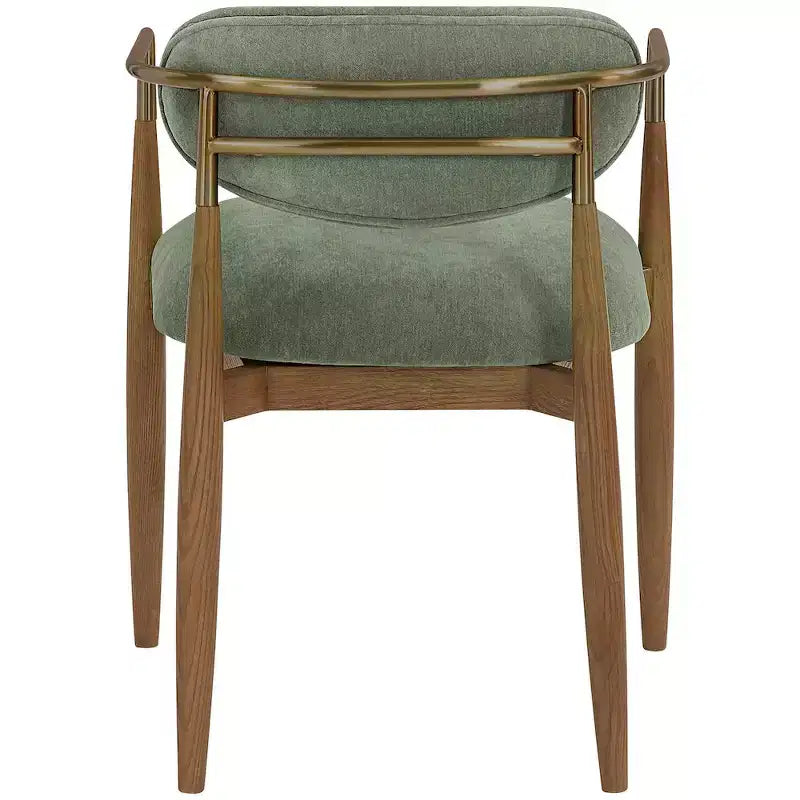 Chaises de salle à manger Riccio de Meridian Furniture avec accoudoirs et revêtement en tissu haute performance (lot de 2)