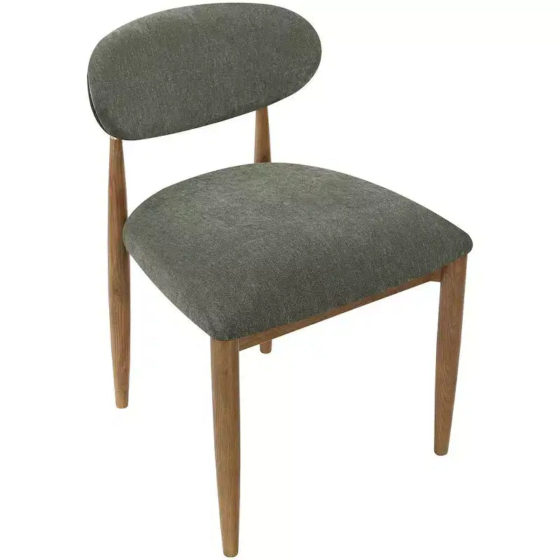 Meridian Furniture Riccio, chaise latérale de salle à manger capitonnée en tissu performant olive, lot de 2