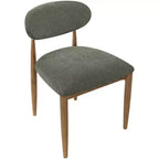 Meridian Furniture Riccio, chaise latérale de salle à manger capitonnée en tissu performant olive, lot de 2