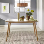 Ensemble de salle à manger Cortland en chêne naturel style mi-siècle, hauteur comptoir, largeur 160 cm - iNSPIRE Q