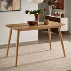 Ensemble de salle à manger Cortland en chêne naturel style mi-siècle, hauteur comptoir, largeur 160 cm - iNSPIRE Q