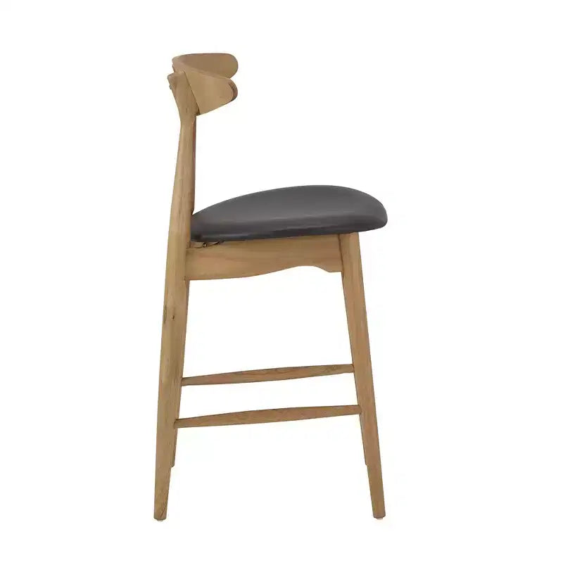 Ensemble de salle à manger Cortland en chêne naturel style mi-siècle, hauteur comptoir, largeur 160 cm - iNSPIRE Q