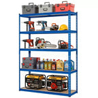 Étagère de Rangement de Garage Robuste Unité de Stockage à 5 Niveaux Réglable en Métal Capacité de 900 à 1130 kg Organisateur Autoportant pour Sous-sol