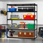 Étagère de Rangement de Garage Robuste Unité de Stockage à 5 Niveaux Réglable en Métal Capacité de 900 à 1130 kg Organisateur Autoportant pour Sous-sol