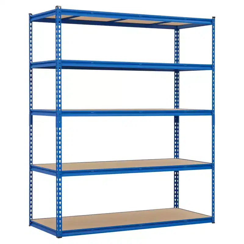 Étagère de Rangement de Garage Robuste Unité de Stockage à 5 Niveaux Réglable en Métal Capacité de 900 à 1130 kg Organisateur Autoportant pour Sous-sol