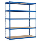 Étagère de Rangement de Garage Robuste Unité de Stockage à 5 Niveaux Réglable en Métal Capacité de 900 à 1130 kg Organisateur Autoportant pour Sous-sol