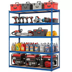 Étagère de Rangement de Garage Robuste Unité de Stockage à 5 Niveaux Réglable en Métal Capacité de 900 à 1130 kg Organisateur Autoportant pour Sous-sol