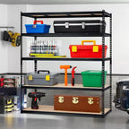 Étagère de Rangement de Garage Robuste Unité de Stockage à 5 Niveaux Réglable en Métal Capacité de 900 à 1130 kg Organisateur Autoportant pour Sous-sol