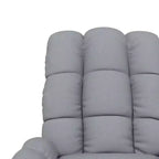 vidaXL Fauteuil de massage Tissu gris clair (100 % polyester), Bois, Métal