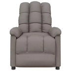 vidaXL Fauteuil de massage Tissu gris clair (100 % polyester), Bois, Métal